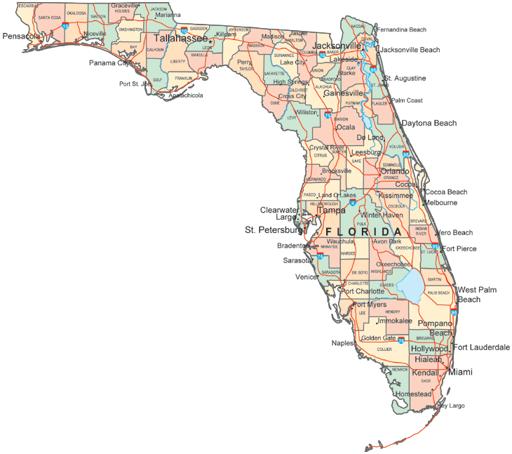Principales ciudades en la Florida