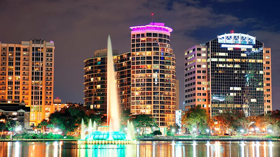 Fuente de agua entre las mejores zonas para vivir en Orlando